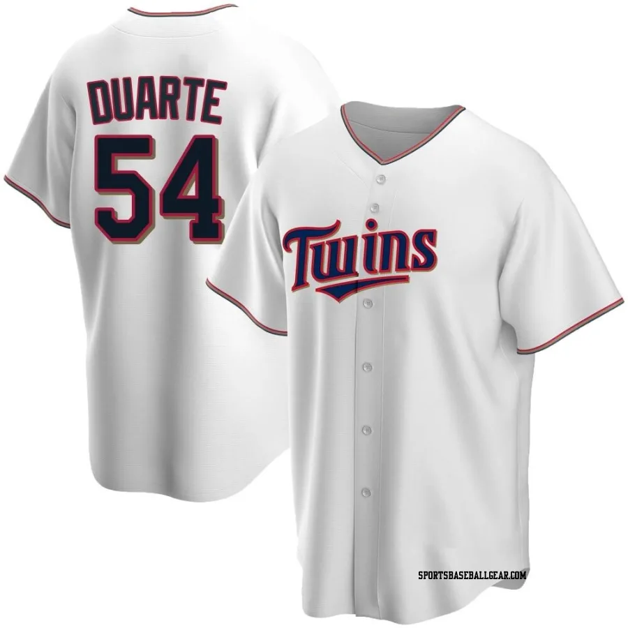 Daniel Duarte Youth Minnesota Twins White Replica Home Jersey