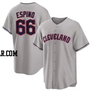 Daniel Espino Men's Cleveland Guardians Gray Replica Road Jersey