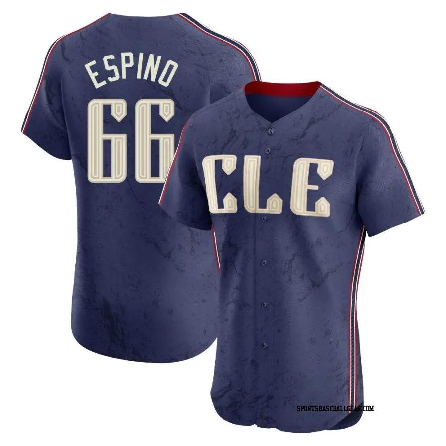 Daniel Espino Men's Cleveland Guardians Navy Elite 2024 City Connect Jersey