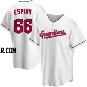 Daniel Espino Men's Cleveland Guardians White Replica Home Jersey