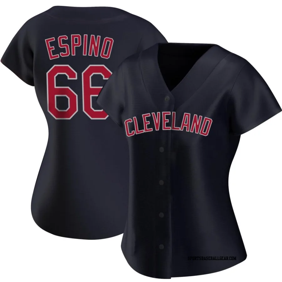 Daniel Espino Women's Cleveland Guardians Navy Replica Alternate Jersey