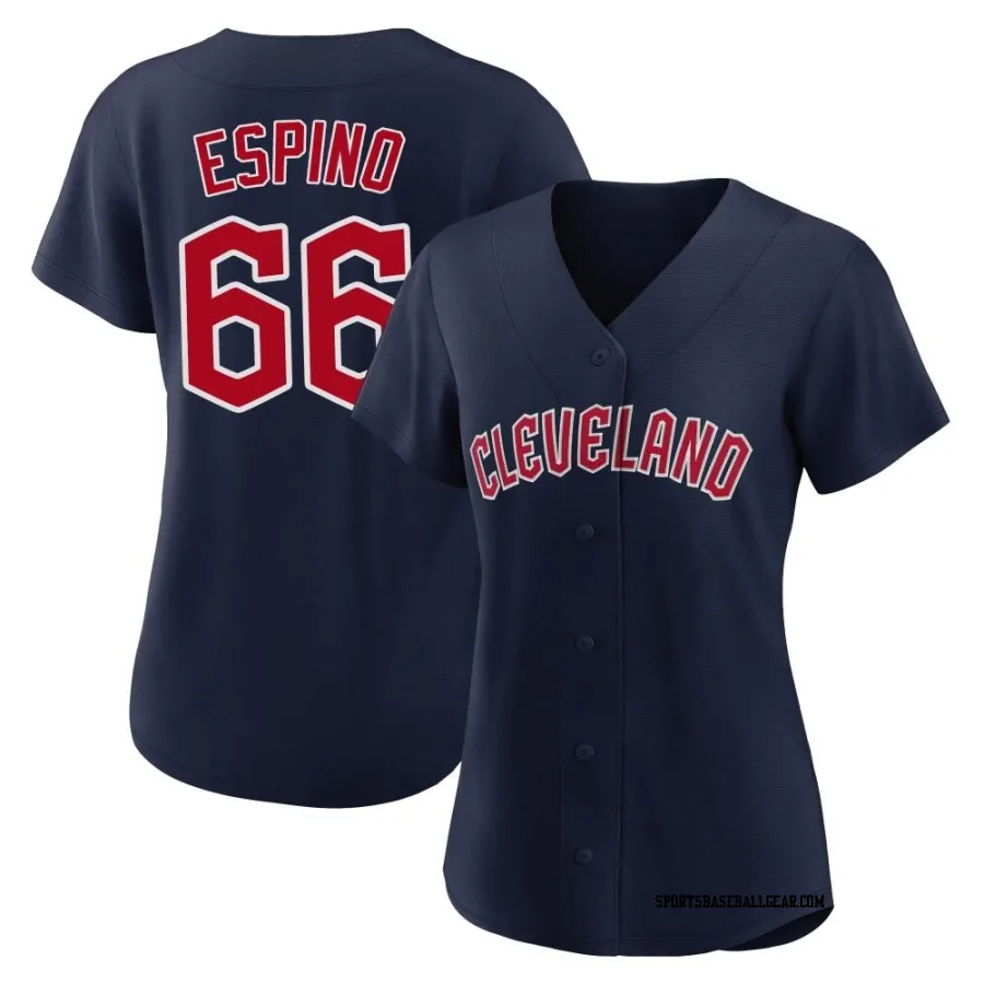 Daniel Espino Women's Cleveland Guardians Navy Replica Alternate Jersey