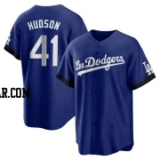 Daniel Hudson Men's Los Angeles Dodgers Royal Replica 2021 City Connect Jersey