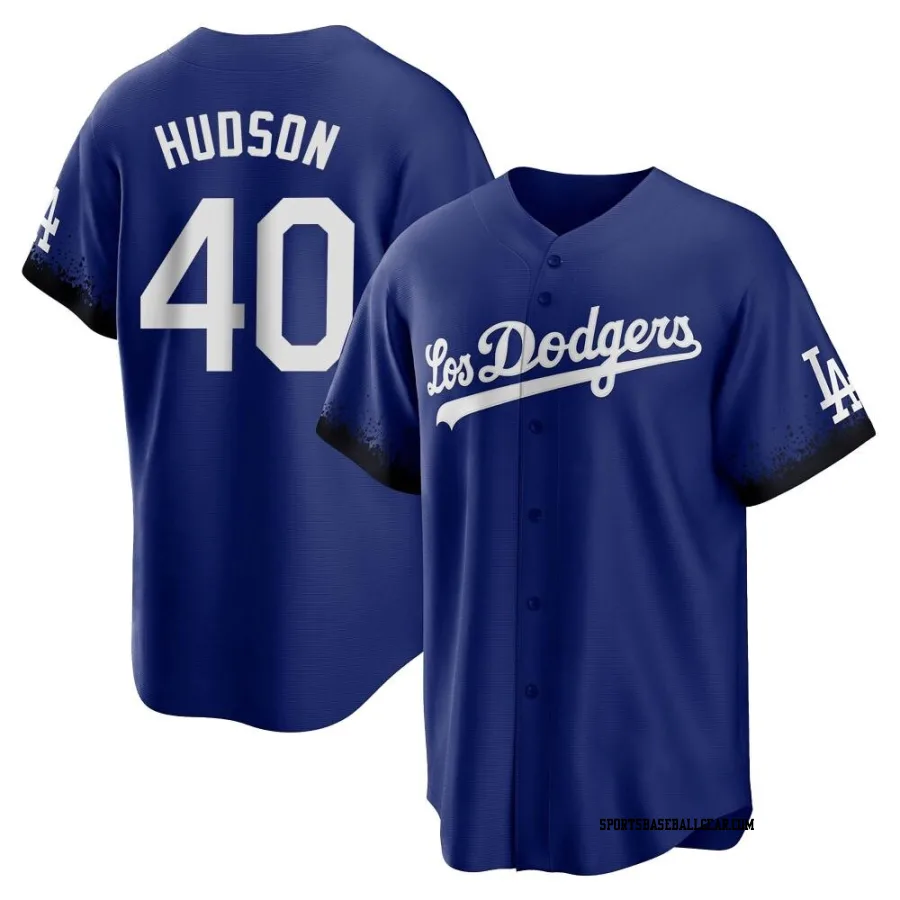 Daniel Hudson Men's Los Angeles Dodgers Royal Replica 2021 City Connect Jersey