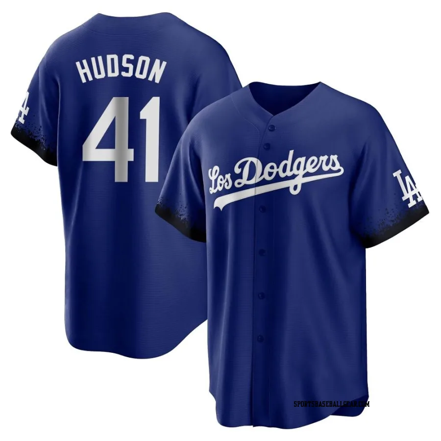 Daniel Hudson Men's Los Angeles Dodgers Royal Replica 2021 City Connect Jersey