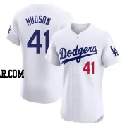 Daniel Hudson Men's Los Angeles Dodgers White Elite Home Jersey