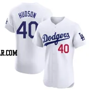 Daniel Hudson Men's Los Angeles Dodgers White Elite Home Jersey