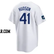 Daniel Hudson Men's Los Angeles Dodgers White Replica 2024 World Tour Seoul Series Home Jersey