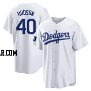 Daniel Hudson Men's Los Angeles Dodgers White Replica 2024 World Tour Seoul Series Home Jersey