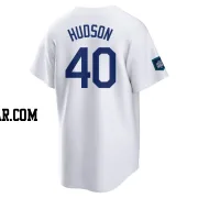 Daniel Hudson Men's Los Angeles Dodgers White Replica 2024 World Tour Seoul Series Home Jersey