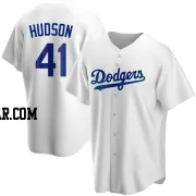 Daniel Hudson Men's Los Angeles Dodgers White Replica Home Jersey