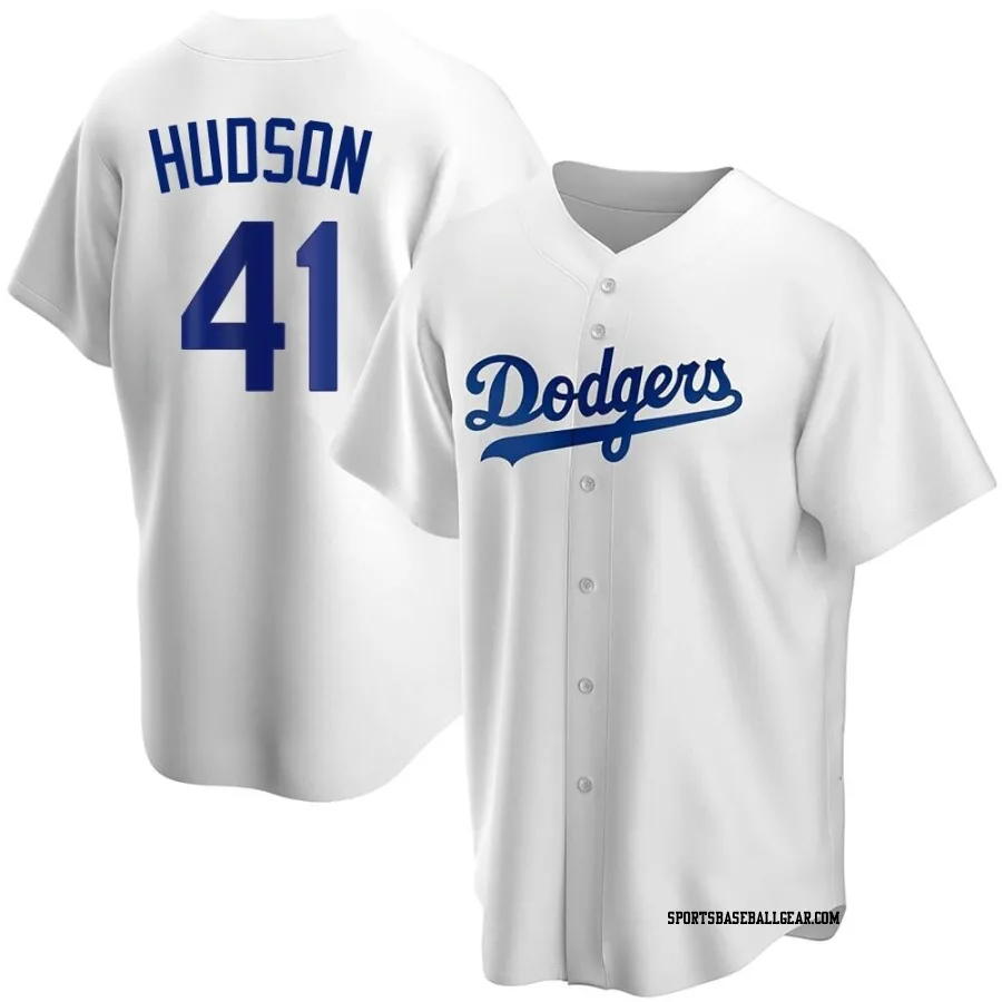 Daniel Hudson Men's Los Angeles Dodgers White Replica Home Jersey