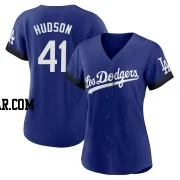 Daniel Hudson Women's Los Angeles Dodgers Royal Replica 2021 City Connect Jersey