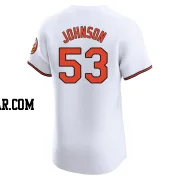 Daniel Johnson Men's Baltimore Orioles White Elite Home Jersey