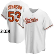 Daniel Johnson Men's Baltimore Orioles White Replica Home Jersey