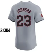 Daniel Johnson Men's Cleveland Guardians Gray Elite Road Jersey