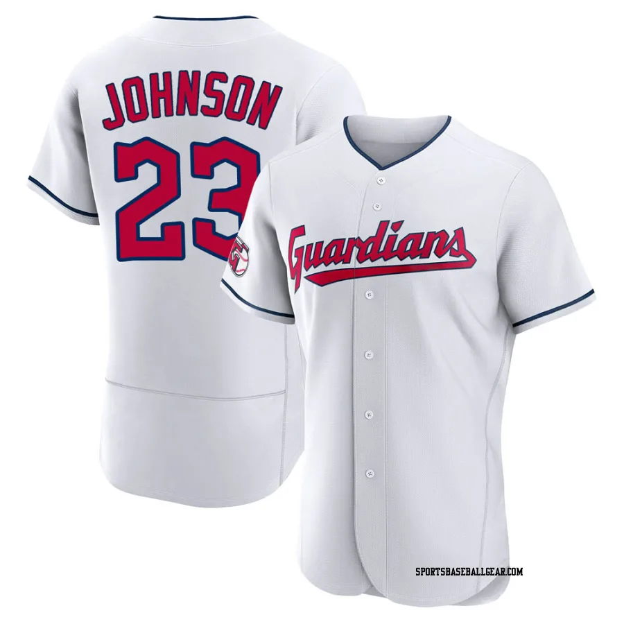 Daniel Johnson Men's Cleveland Guardians White Authentic Home Jersey