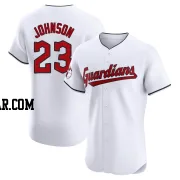 Daniel Johnson Men's Cleveland Guardians White Elite Home Jersey