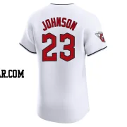 Daniel Johnson Men's Cleveland Guardians White Elite Home Jersey