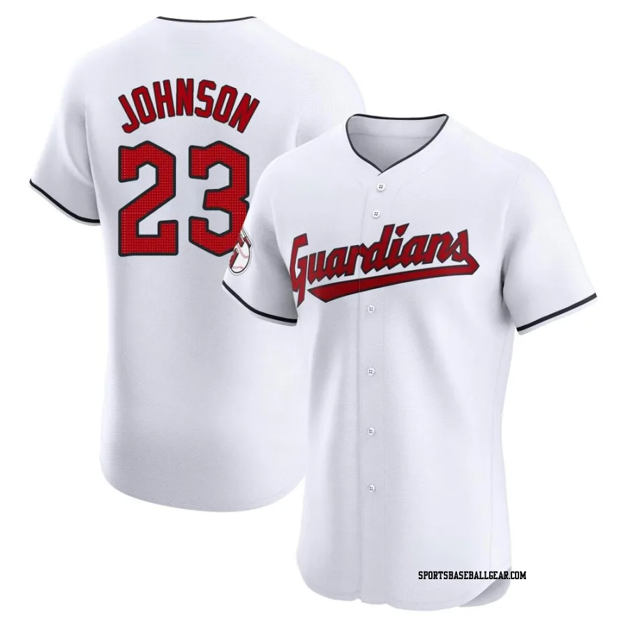 Daniel Johnson Men's Cleveland Guardians White Elite Home Jersey