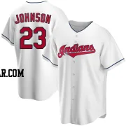 Daniel Johnson Men's Cleveland Guardians White Replica Home Jersey