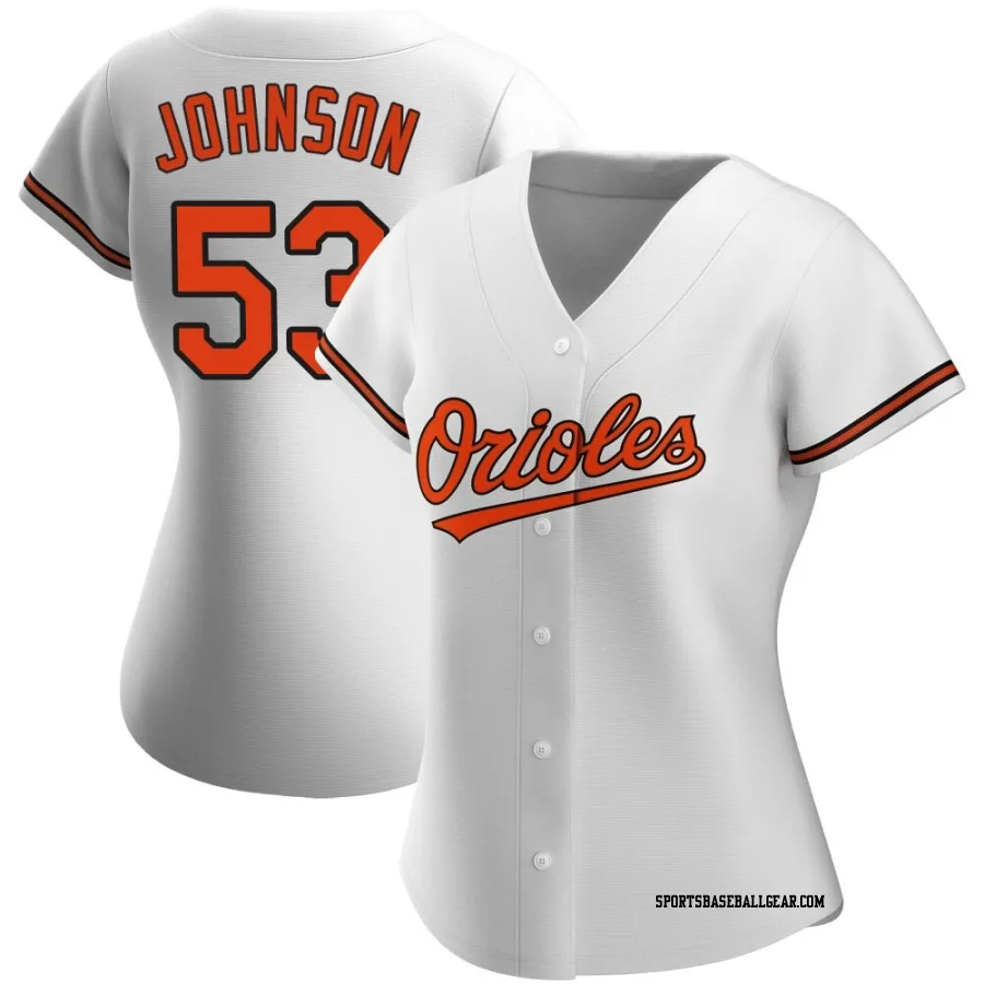 Daniel Johnson Women's Baltimore Orioles White Authentic Home Jersey