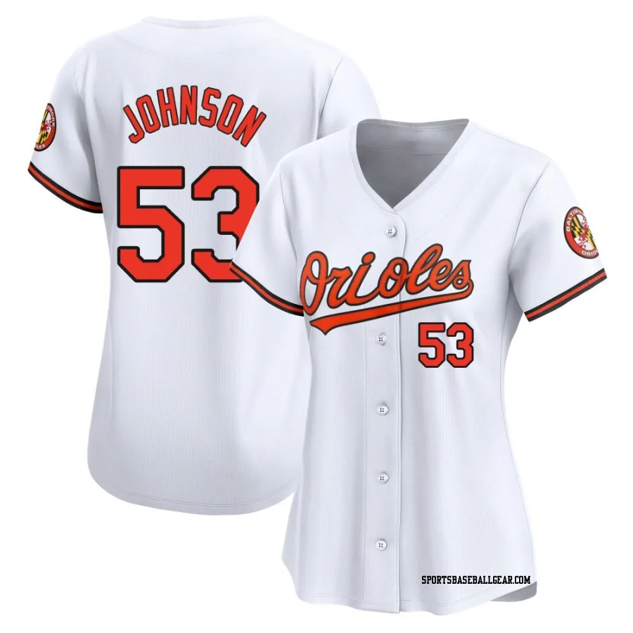 Daniel Johnson Women's Baltimore Orioles White Limited Home Jersey