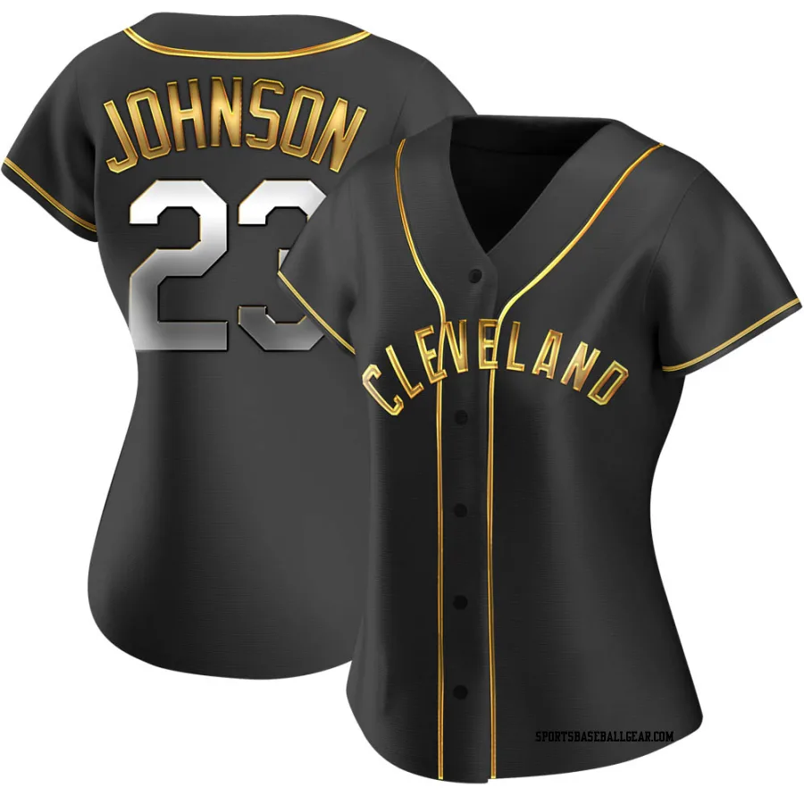 Daniel Johnson Women's Cleveland Guardians Black Golden Replica Alternate Jersey