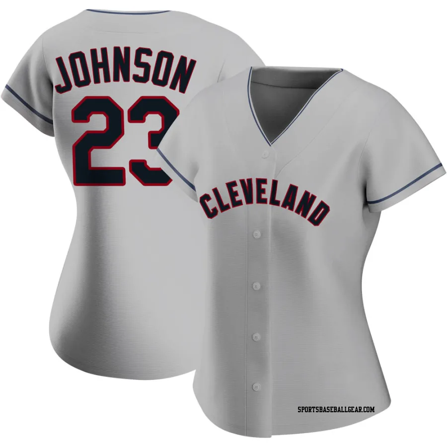 Daniel Johnson Women's Cleveland Guardians Gray Authentic Road Jersey