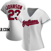 Daniel Johnson Women's Cleveland Guardians White Authentic Home Jersey