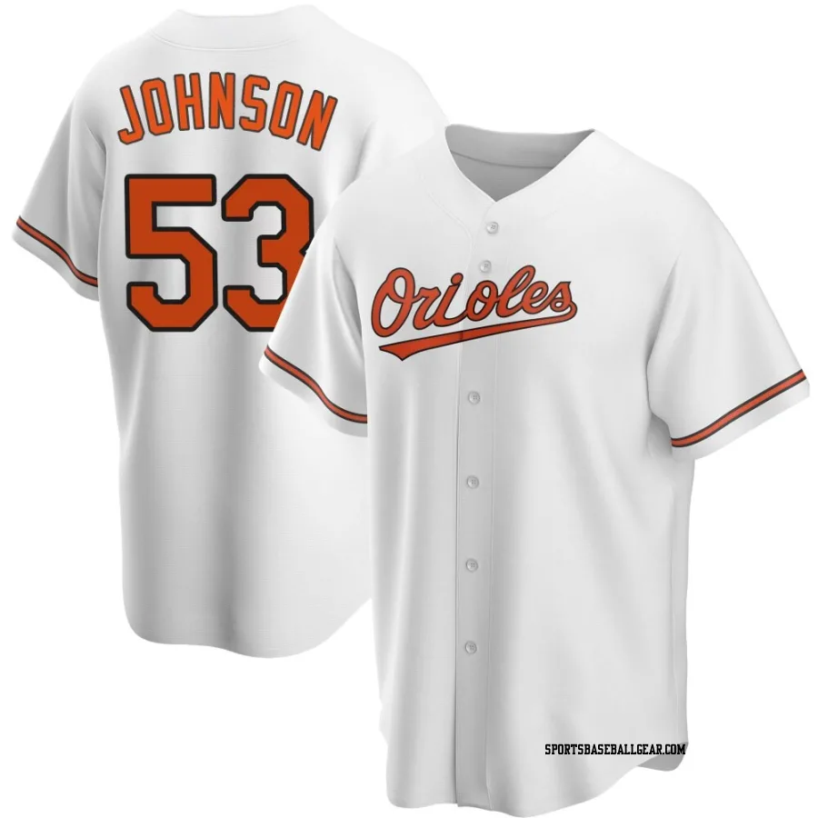 Daniel Johnson Youth Baltimore Orioles White Replica Home Jersey