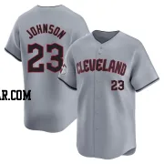 Daniel Johnson Youth Cleveland Guardians Gray Limited Road Jersey