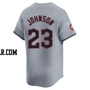 Daniel Johnson Youth Cleveland Guardians Gray Limited Road Jersey