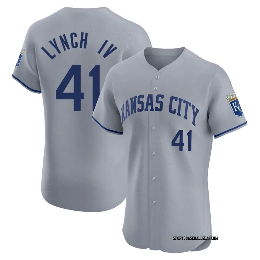 Daniel Lynch IV Men's Kansas City Royals Gray Elite Road Jersey