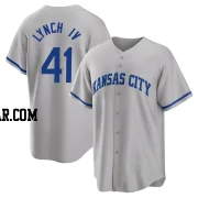 Daniel Lynch IV Men's Kansas City Royals Gray Replica 2022 Road Jersey