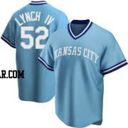 Daniel Lynch IV Men's Kansas City Royals Light Blue Replica Road Cooperstown Collection Jersey