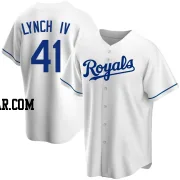 Daniel Lynch IV Men's Kansas City Royals White Replica Home Jersey