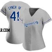 Daniel Lynch IV Women's Kansas City Royals Gray Replica Road Jersey