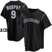 Daniel Murphy Men's Colorado Rockies Black Replica Alternate Jersey