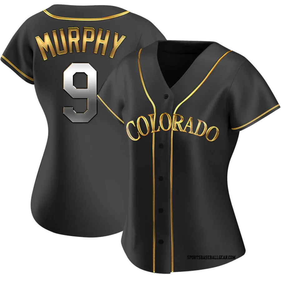 Daniel Murphy Women's Colorado Rockies Black Golden Replica Alternate Jersey