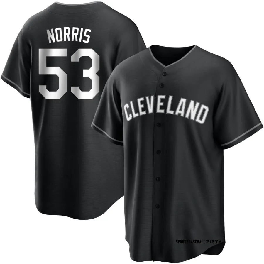 Daniel Norris Men's Cleveland Guardians Black/White Replica Jersey