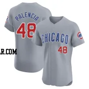 Daniel Palencia Men's Chicago Cubs Gray Elite Road Jersey