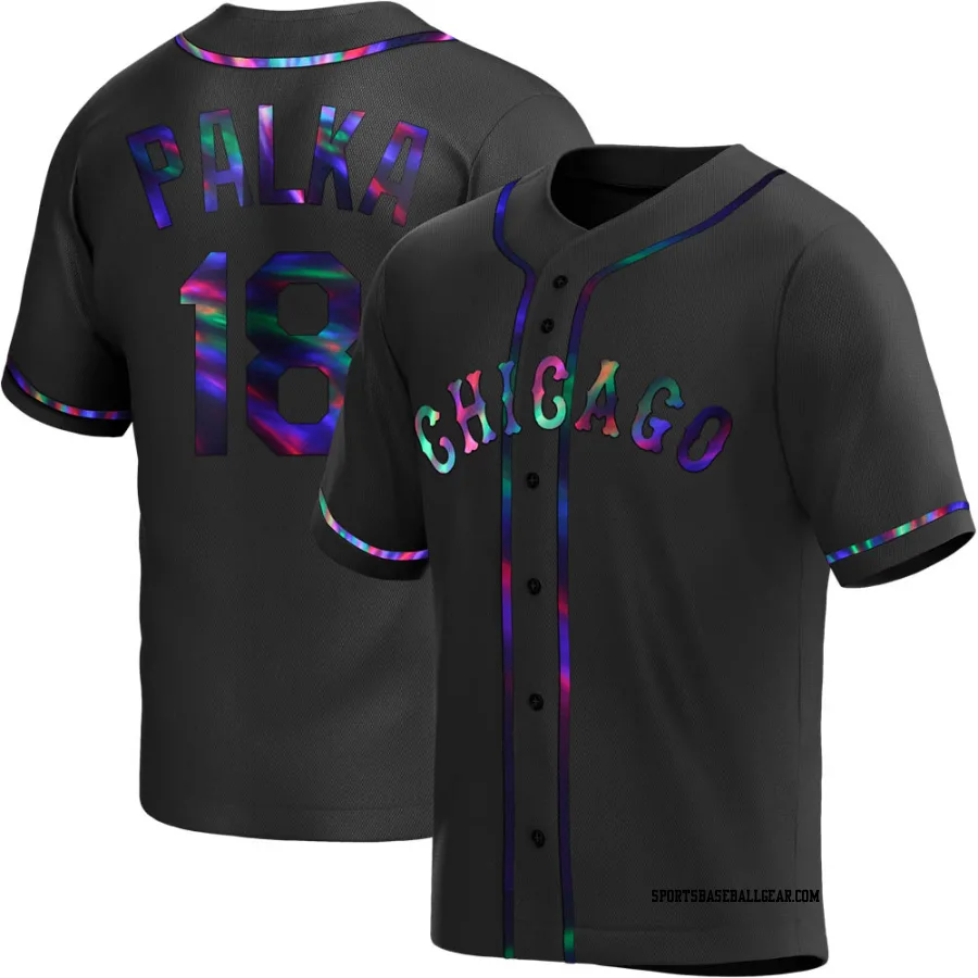 Daniel Palka Men's Chicago White Sox Black Holographic Replica Alternate Jersey