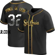 Daniel Ponce de Leon Men's St. Louis Cardinals Black Golden Replica Alternate Jersey