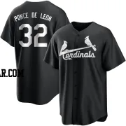 Daniel Ponce de Leon Men's St. Louis Cardinals Black/White Replica Jersey