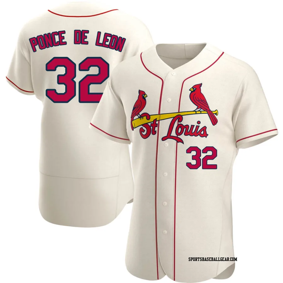 Daniel Ponce de Leon Men's St. Louis Cardinals Cream Authentic Alternate Jersey