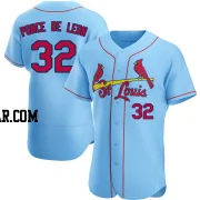 Daniel Ponce de Leon Men's St. Louis Cardinals Light Blue Authentic Alternate Jersey