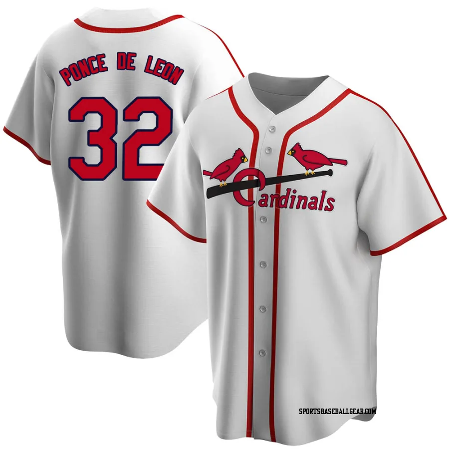 Daniel Ponce de Leon Men's St. Louis Cardinals White Home Cooperstown Collection Jersey