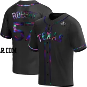 Daniel Robert Men's Texas Rangers Black Holographic Replica Alternate 2023 World Series Jersey