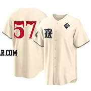 Daniel Robert Men's Texas Rangers Cream Replica 2023 City Connect 2023 World Series Jersey